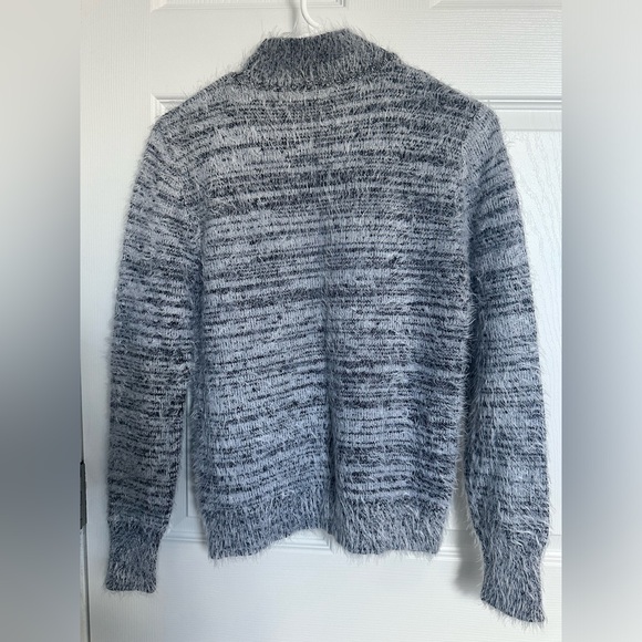 Philosophy gray eyelash mock neck sweater, nylon acrylic wool blend, medium - Picture 11 of 15